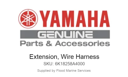 Extension, Wire Harness - Genuine Yamaha Product available at Flood Marine