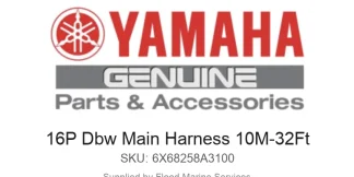 16P Dbw Main Harness 10M-32Ft - Genuine Yamaha Product available at Flood Marine