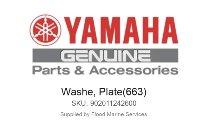 Washe, Plate(663) - Genuine Yamaha Product available at Flood Marine