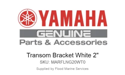Transom Bracket White 2" - Genuine Yamaha Product available at Flood Marine
