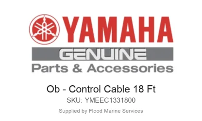 Ob - Control Cable 18 Ft - Genuine Yamaha Product available at Flood Marine