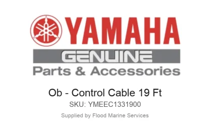 Ob - Control Cable 19 Ft - Genuine Yamaha Product available at Flood Marine