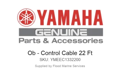 Ob - Control Cable 22 Ft - Genuine Yamaha Product available at Flood Marine