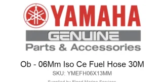 Ob - 06Mm Iso Ce Fuel Hose 30M - Genuine Yamaha Product available at Flood Marine