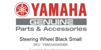 Steering Wheel Black Small - Genuine Yamaha Product available at Flood Marine