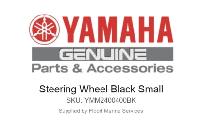 Steering Wheel Black Small - Genuine Yamaha Product available at Flood Marine