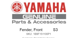 Fender, Front          S3 - Genuine Yamaha Product available at Flood Marine
