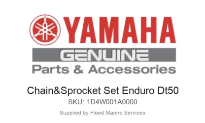 Chain&Sprocket Set Enduro Dt50 - Genuine Yamaha Product available at Flood Marine