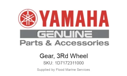 Gear, 3Rd Wheel - Genuine Yamaha Product available at Flood Marine
