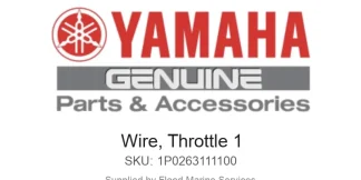 Wire, Throttle 1 - Genuine Yamaha Product available at Flood Marine