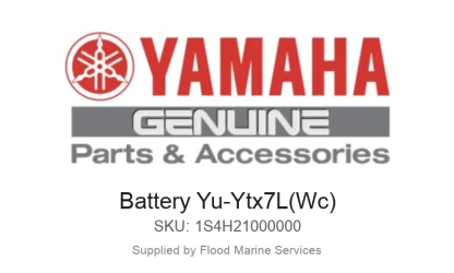 Battery Yu-Ytx7L(Wc) - Genuine Yamaha Product available at Flood Marine