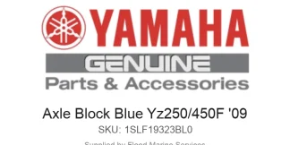 Axle Block Blue Yz250/450F '09 - Genuine Yamaha Product available at Flood Marine