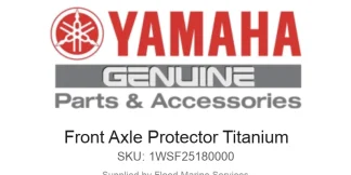 Front Axle Protector Titanium - Genuine Yamaha Product available at Flood Marine