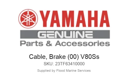 Cable, Brake (00) V80Ss - Genuine Yamaha Product available at Flood Marine