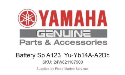Battery Sp A123  Yu-Yb14A-A2Dc - Genuine Yamaha Product available at Flood Marine