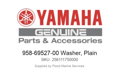 958-69527-00 Washer, Plain - Genuine Yamaha Product available at Flood Marine