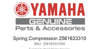Spring,Compression 2561633310 - Genuine Yamaha Product available at Flood Marine