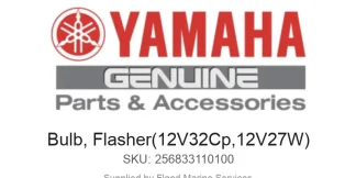 Bulb, Flasher(12V32Cp,12V27W) - Genuine Yamaha Product available at Flood Marine