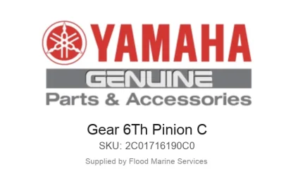 Gear 6Th Pinion C - Genuine Yamaha Product available at Flood Marine