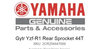 Gytr Yzf-R1 Rear Sprocket 44T - Genuine Yamaha Product available at Flood Marine