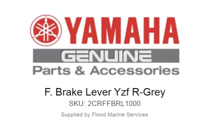 F. Brake Lever Yzf R-Grey - Genuine Yamaha Product available at Flood Marine