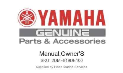Manual,Owner'S - Genuine Yamaha Product available at Flood Marine