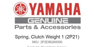 Spring, Clutch Weight 1 (2P21) - Genuine Yamaha Product available at Flood Marine