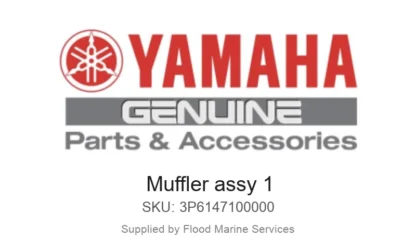Muffler assy 1 - Genuine Yamaha Product available at Flood Marine