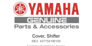 Cover, Shifter - Genuine Yamaha Product available at Flood Marine