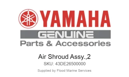 Air Shroud Assy.,2 - Genuine Yamaha Product available at Flood Marine