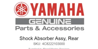 Shock Absorber Assy, Rear - Genuine Yamaha Product available at Flood Marine