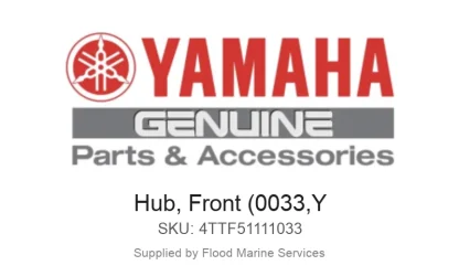 Hub, Front (0033,Y - Genuine Yamaha Product available at Flood Marine