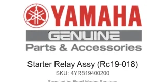 Starter Relay Assy (Rc19-018) - Genuine Yamaha Product available at Flood Marine