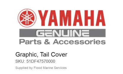Graphic, Tail Cover – Genuine Yamaha Product available at Flood Marine