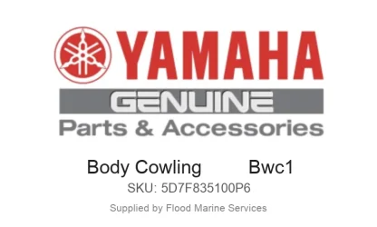 Body Cowling         Bwc1 - Genuine Yamaha Product available at Flood Marine