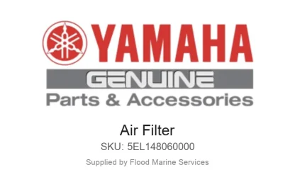 Air Filter - Genuine Yamaha Product available at Flood Marine