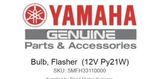 Bulb, Flasher  (12V Py21W) - Genuine Yamaha Product available at Flood Marine