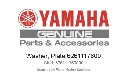 Washer, Plate 6261117600 - Genuine Yamaha Product available at Flood Marine