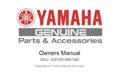 Owners Manual - Genuine Yamaha Product available at Flood Marine