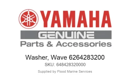 Washer, Wave 6264283200 - Genuine Yamaha Product available at Flood Marine