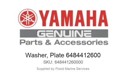 Washer, Plate 6484412600 - Genuine Yamaha Product available at Flood Marine