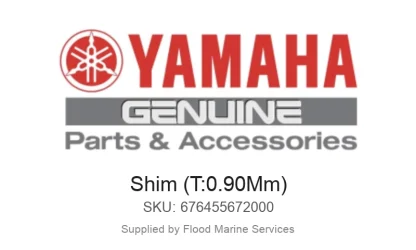 Shim (T:0.90Mm) - Genuine Yamaha Product available at Flood Marine