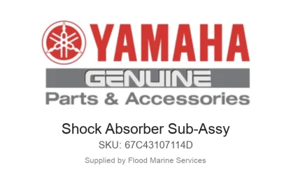 Shock Absorber Sub-Assy - Genuine Yamaha Product available at Flood Marine
