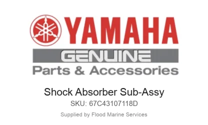 Shock Absorber Sub-Assy - Genuine Yamaha Product available at Flood Marine