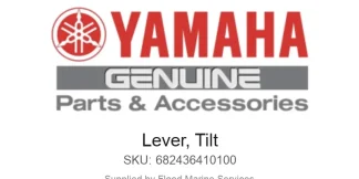 Lever, Tilt - Genuine Yamaha Product available at Flood Marine