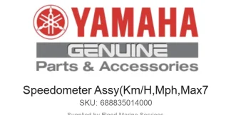 Speedometer Assy(Km/H,Mph,Max7 - Genuine Yamaha Product available at Flood Marine