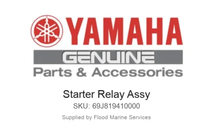 Starter Relay Assy - Genuine Yamaha Product available at Flood Marine
