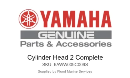 Cylinder Head 2 Complete - Genuine Yamaha Product available at Flood Marine