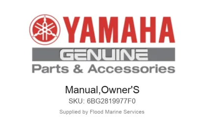 Manual,Owner'S - Genuine Yamaha Product available at Flood Marine