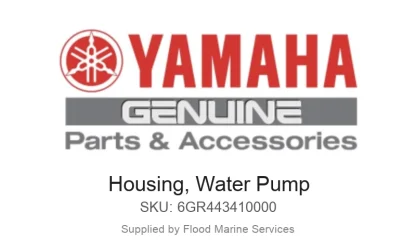 Housing, Water Pump - Genuine Yamaha Product available at Flood Marine